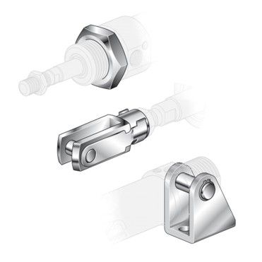 Accessories for ISO 6432 cylinders