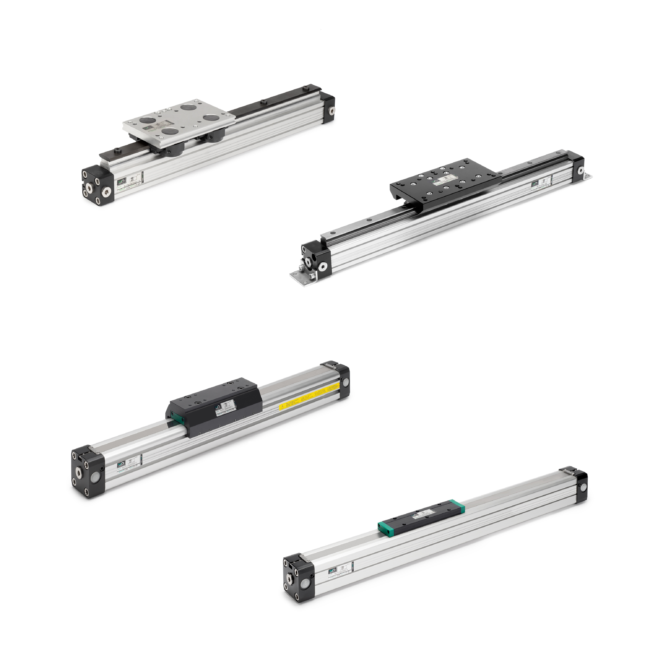 Rodless, cushioned, magnetic cylinders RLF series