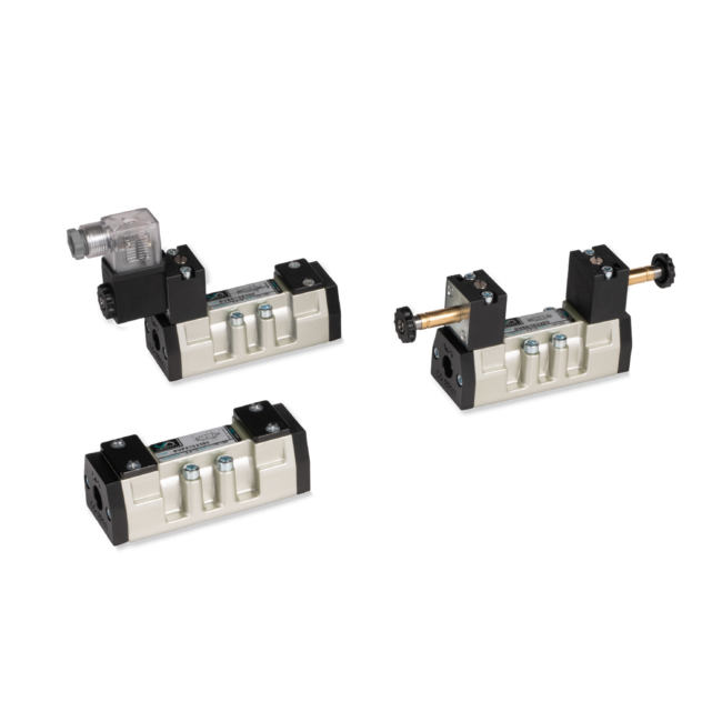 Valves and solenoid valves compliant with ISO 5599 SVP01/02 and SVE01/02 series